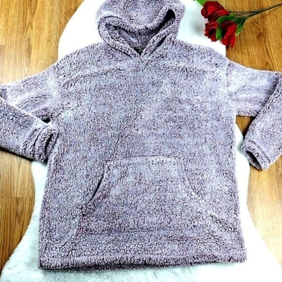32 Degrees Purple Plush Sherpa Pullover Hoodie - Picture 6 of 13